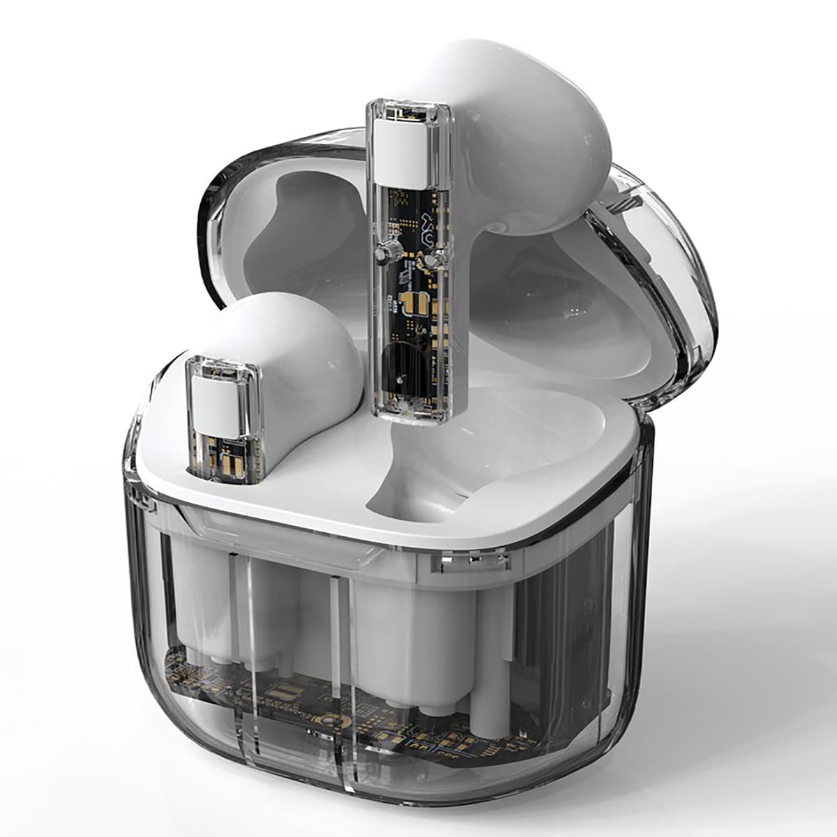 Безжични блутут слушалки със зареждащ кейс - 4smarts SkyBuds Lucid TWS In-Ear Bluetooth Earphones (бял)