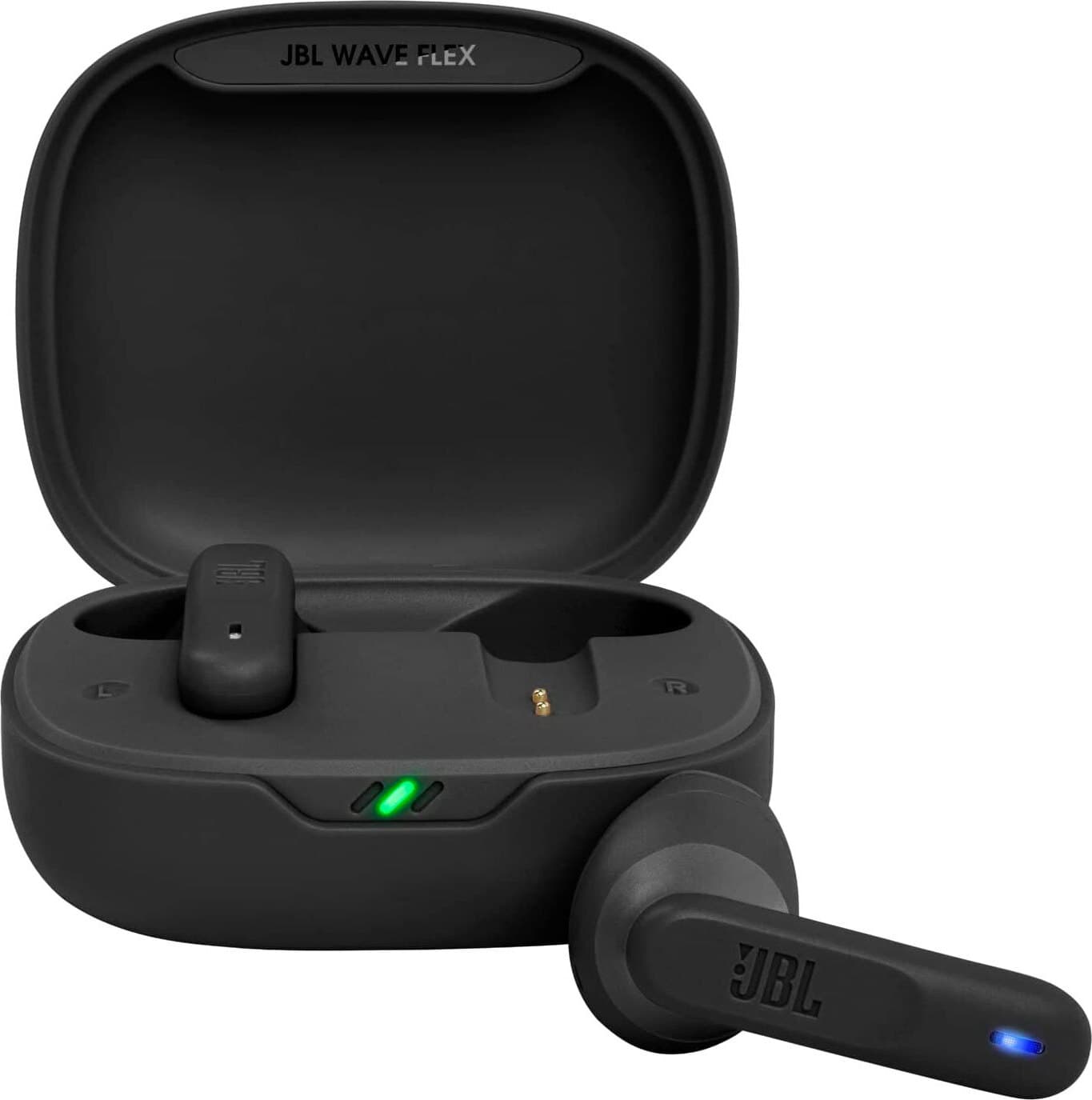 Безжични блутут слушалки със зареждащ кейс (черен) - JBL Wave Flex TWS Earbuds