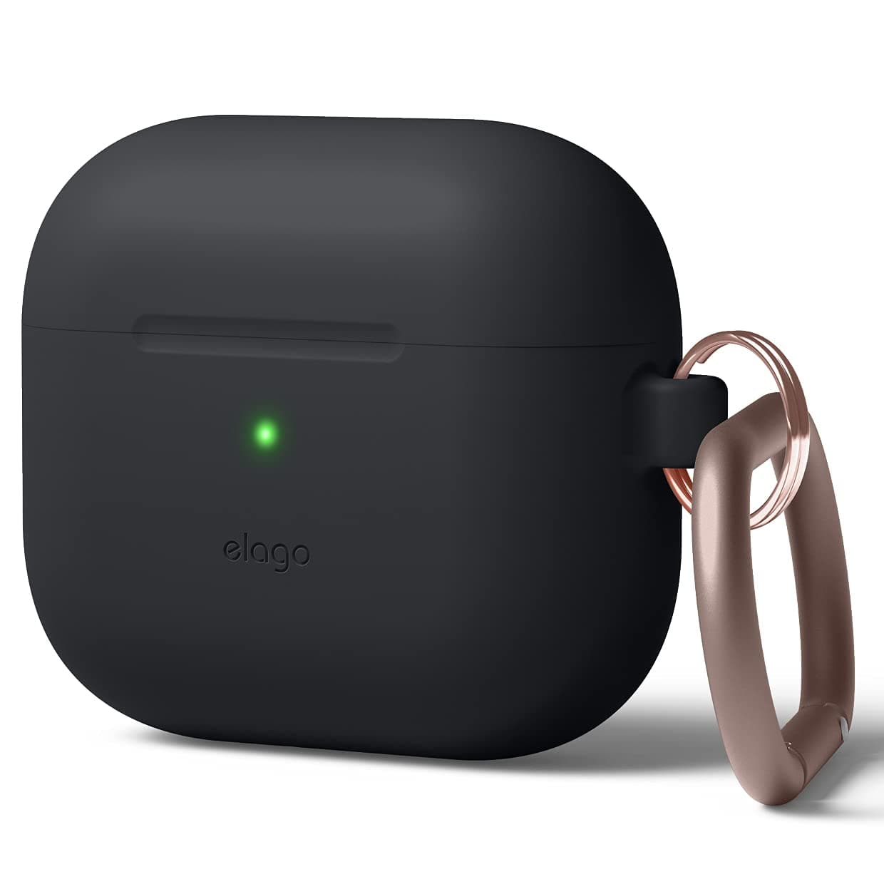 Защитен калъф Elago AirPods 3 Silicone Hang Case, за Apple Airpods 3, силиконов, с карабинер, черен