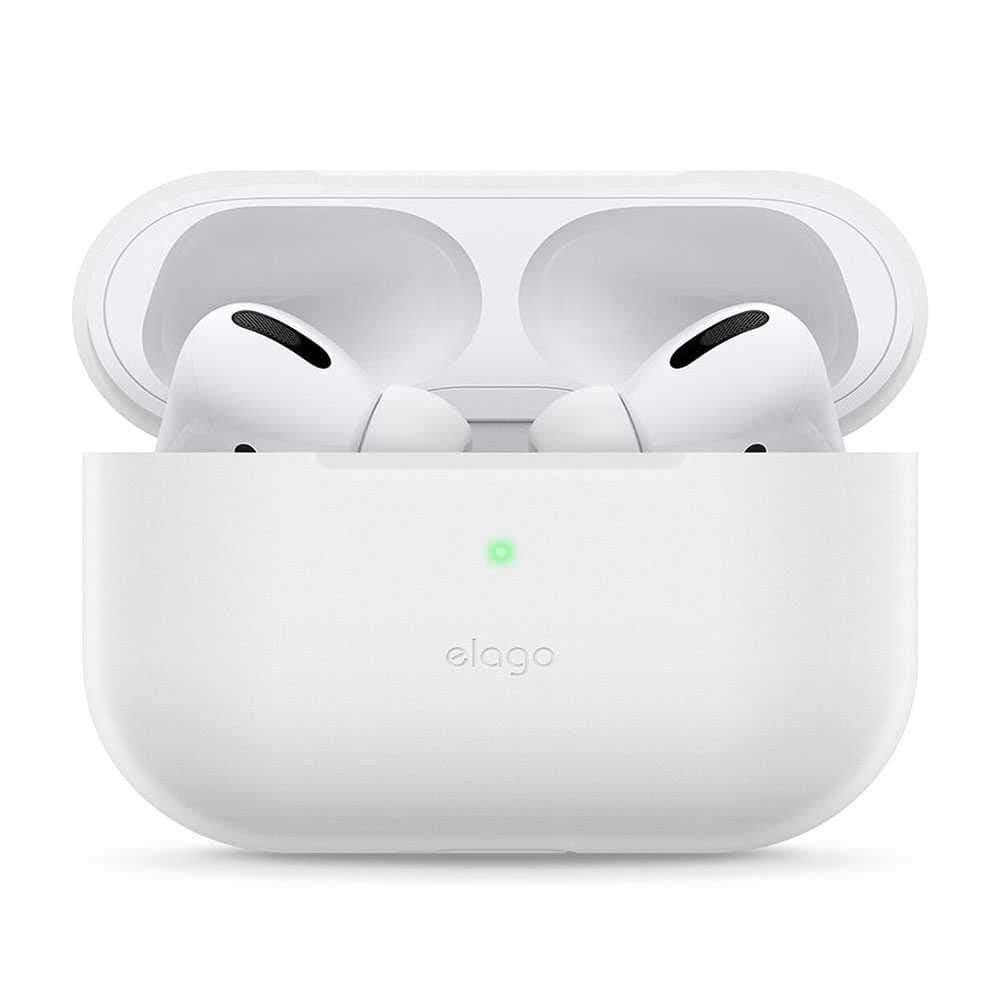 Защитен калъф Elago Airpods Slim Basic Silicone Case, за Apple Airpods Pro, силиконов, бял фосфор