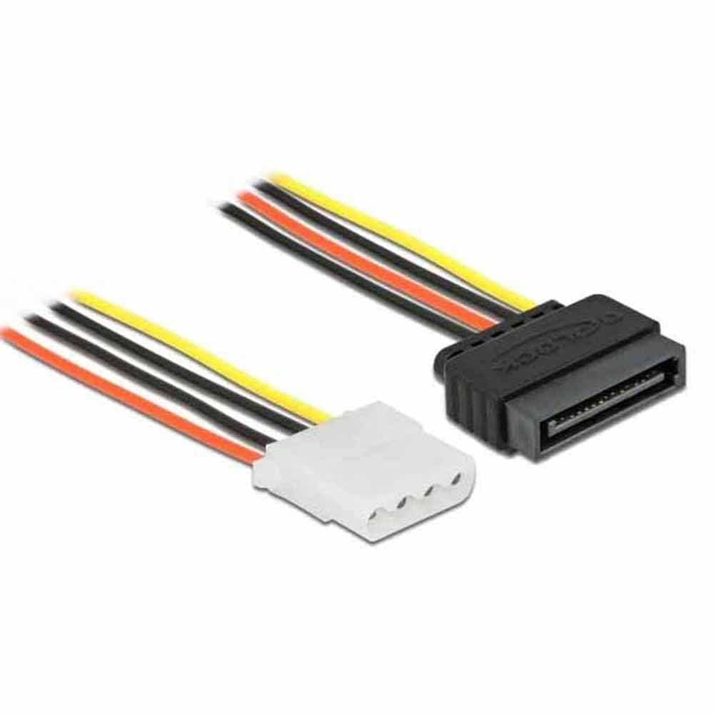 Кабел DeLock Power Cable SATA 15 pin женско към 4 pin женско, 20 cm