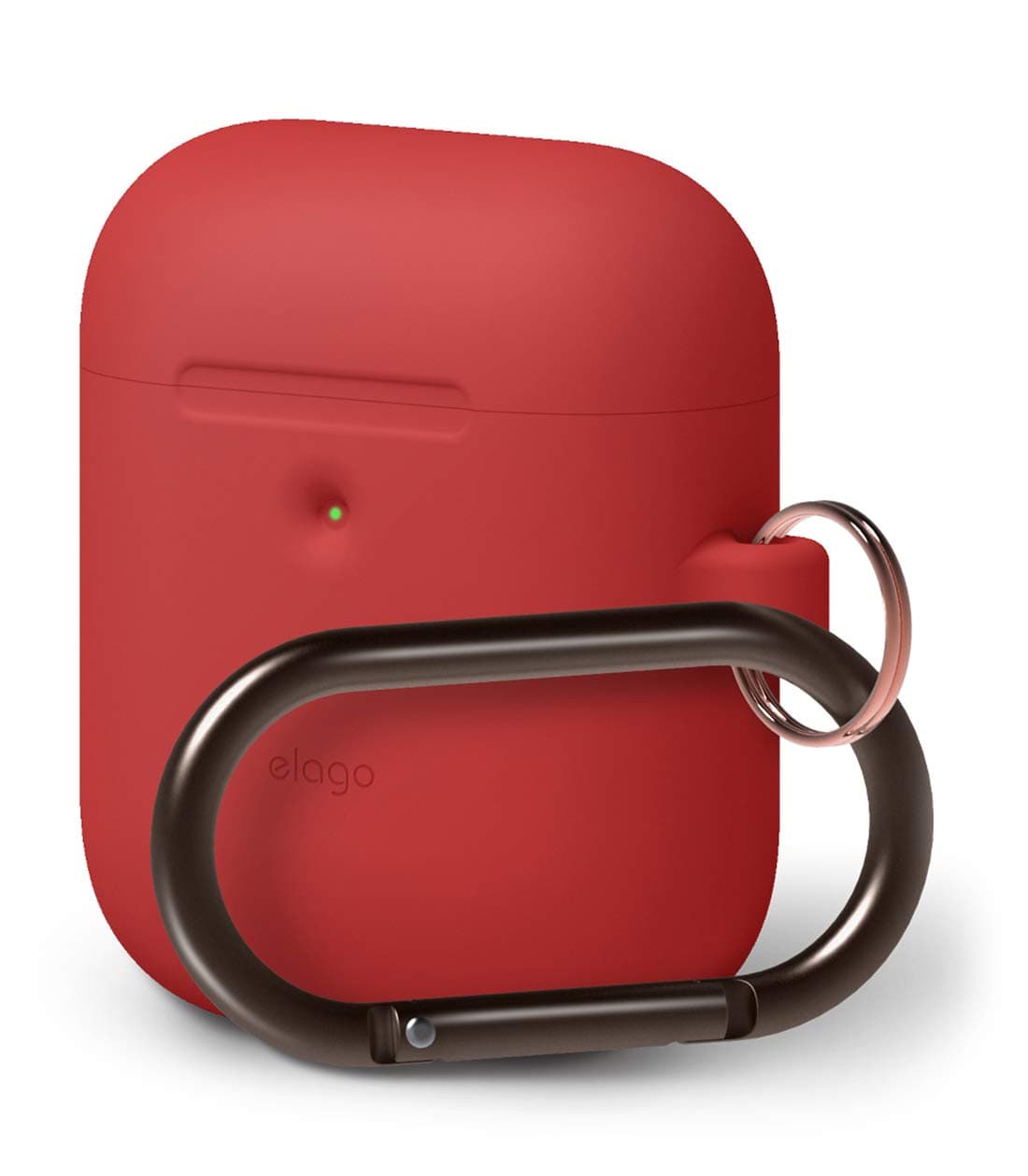 Защитен калъф Elago Airpods Silicone Hang Case, за Apple Airpods 2, силиконов, с карабинер, червен
