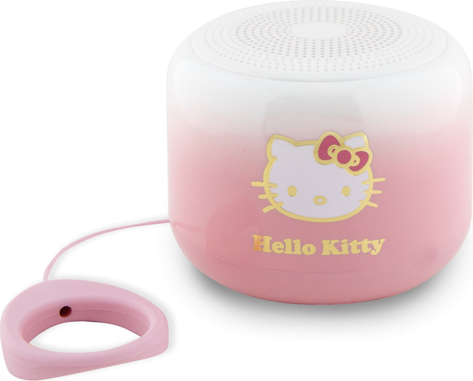 Портативен безжичен Bluetooth спийкър за мобилни устройства - Hello Kitty Kitty Head Logo Mini Bluetooth Speaker 3W (розов)