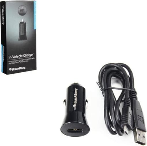 Зарядно за кола и MicroUSB кабел за Blackberry мобилни телефони - BlackBerry Car Charger ACC-48157
