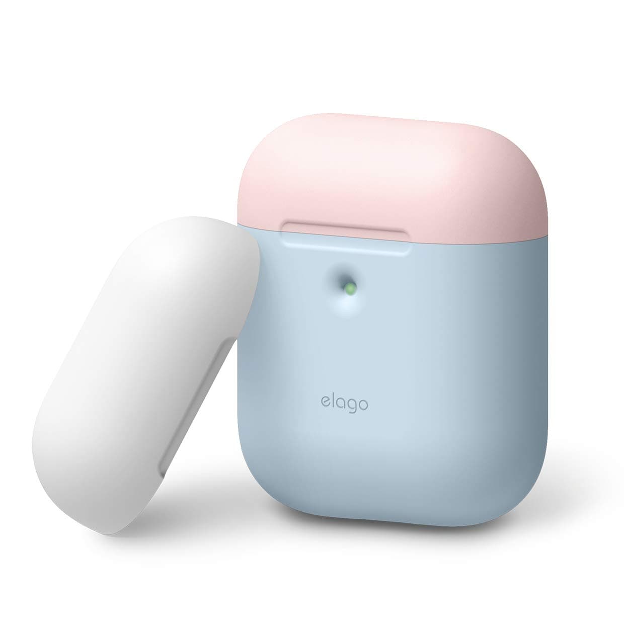 Защитен калъф Elago Airpods Duo Silicone Case, за Apple Airpods 2, силиконов, светлосин