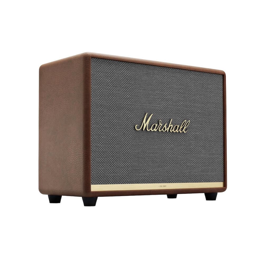 Безжичен аудиофилски спийкър за мобилни устройства с Bluetooth и 3.5 mm изход - Marshall Woburn III (кафяв)