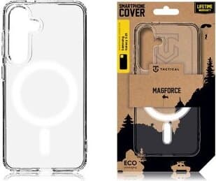 Хибриден удароустойчив кейс с MagSafe за Samsung Galaxy S25 (прозрачен) - Tactical MagForce Hybrid Cover