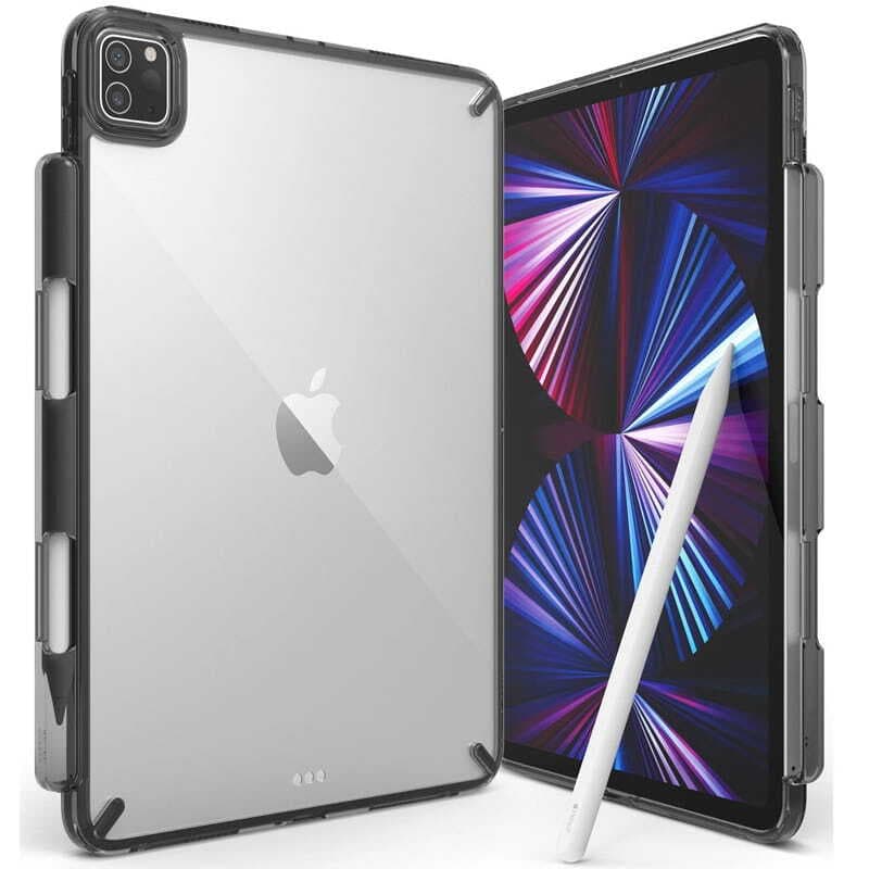 Удароустойчив хибриден кейс за iPad 11 Pro M1 (2021), iPad 11 Pro (2020), iPad 11 Pro (2018) - Ringke Fusion Case (черен-прозрачен)