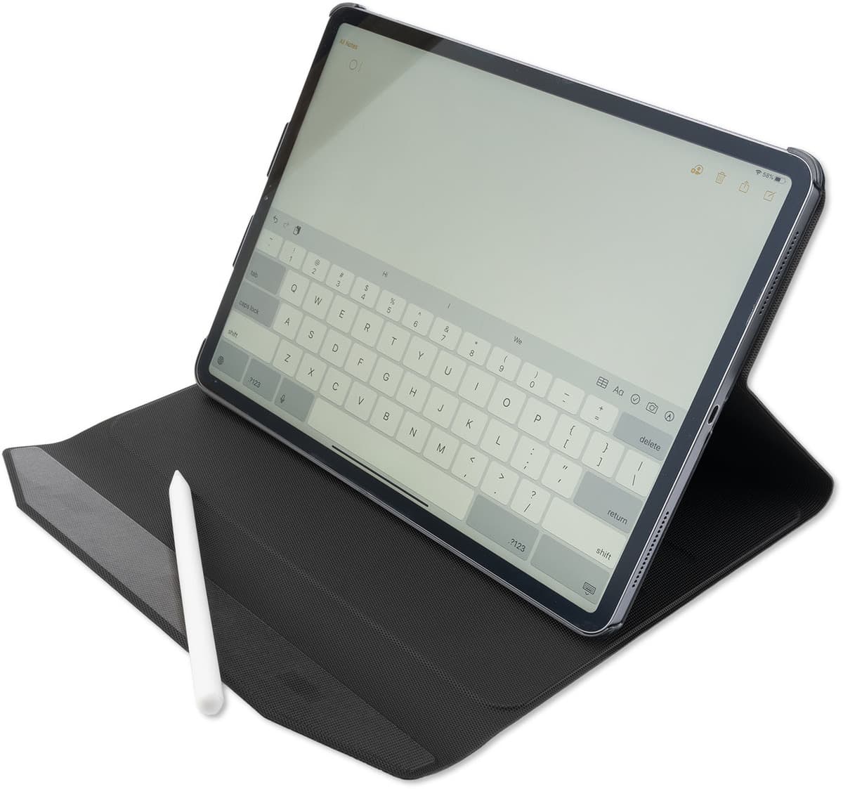 Кожен калъф с магнитно захващане за iPad Pro 11 (2018) - 4smarts Flip Case DailyBiz (черен)