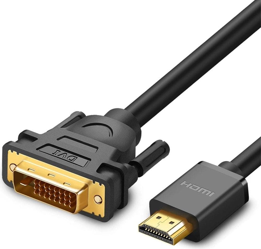 Ugreen HDMI Male To DVI Male Cable 1080p - HDMI към DVI кабел (200 см) (черен)
