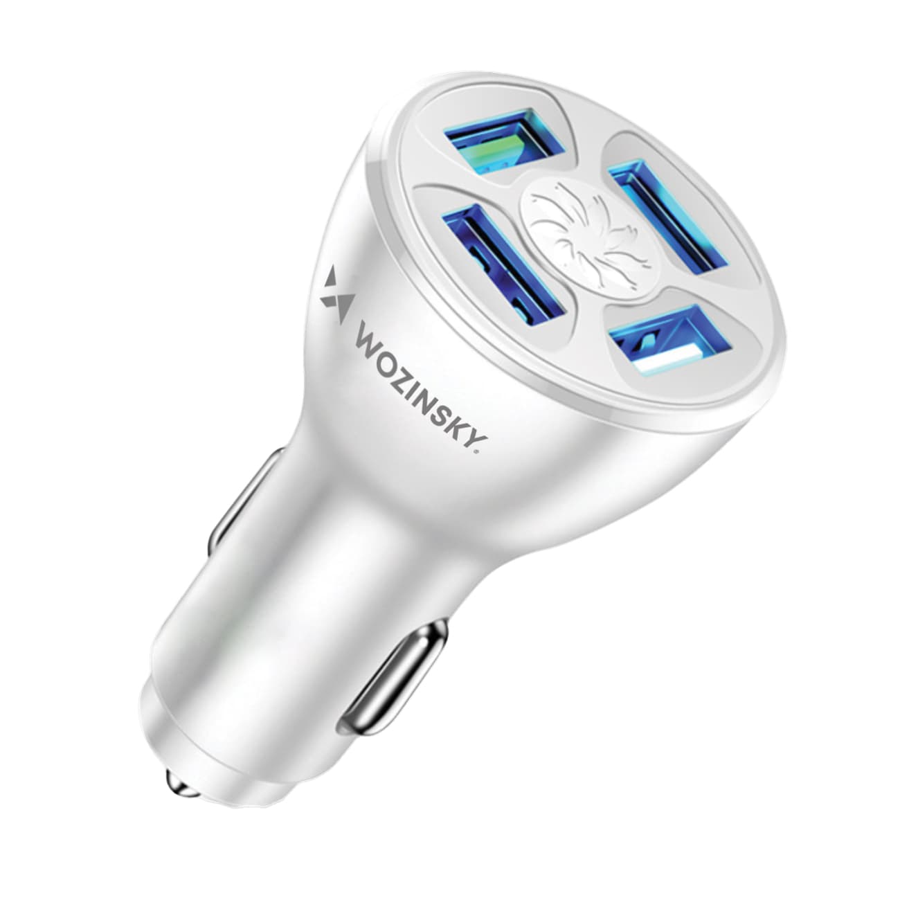 Зарядно за кола с 4xUSB-A изходи с технология за бързо зареждане - Wozinsky Multiport Fast Car Charger QC 50W (бял)