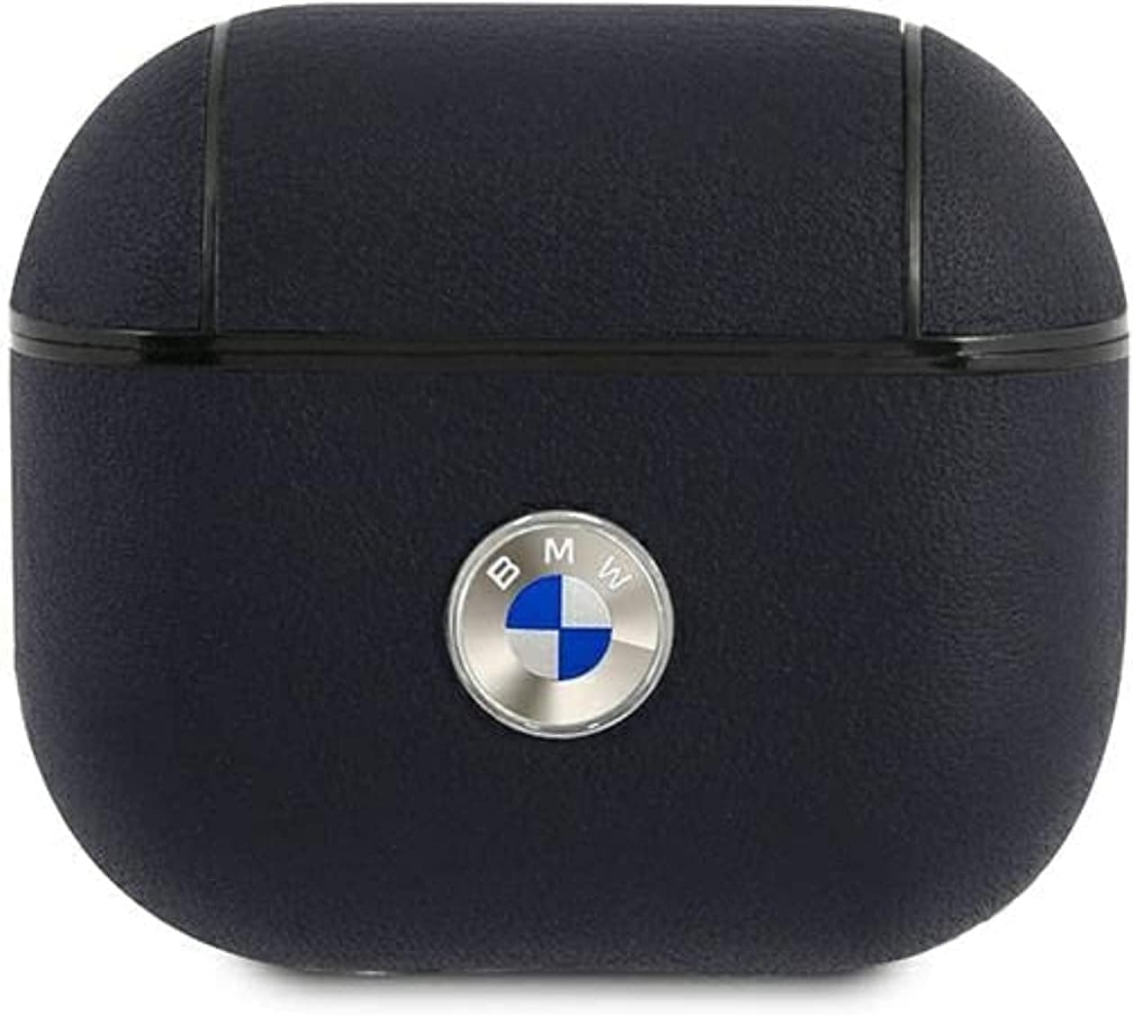 Защитен калъф BMW Signature Leather Case, за Apple Airpods 3, естествена кожа, тъмносин