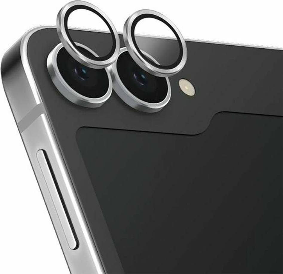 Предпазни стъклени лещи за камерата на Samsung Galaxy Z Flip6 - Uniq Optix Camera Tempered Glass Lens Protector (сребрист)