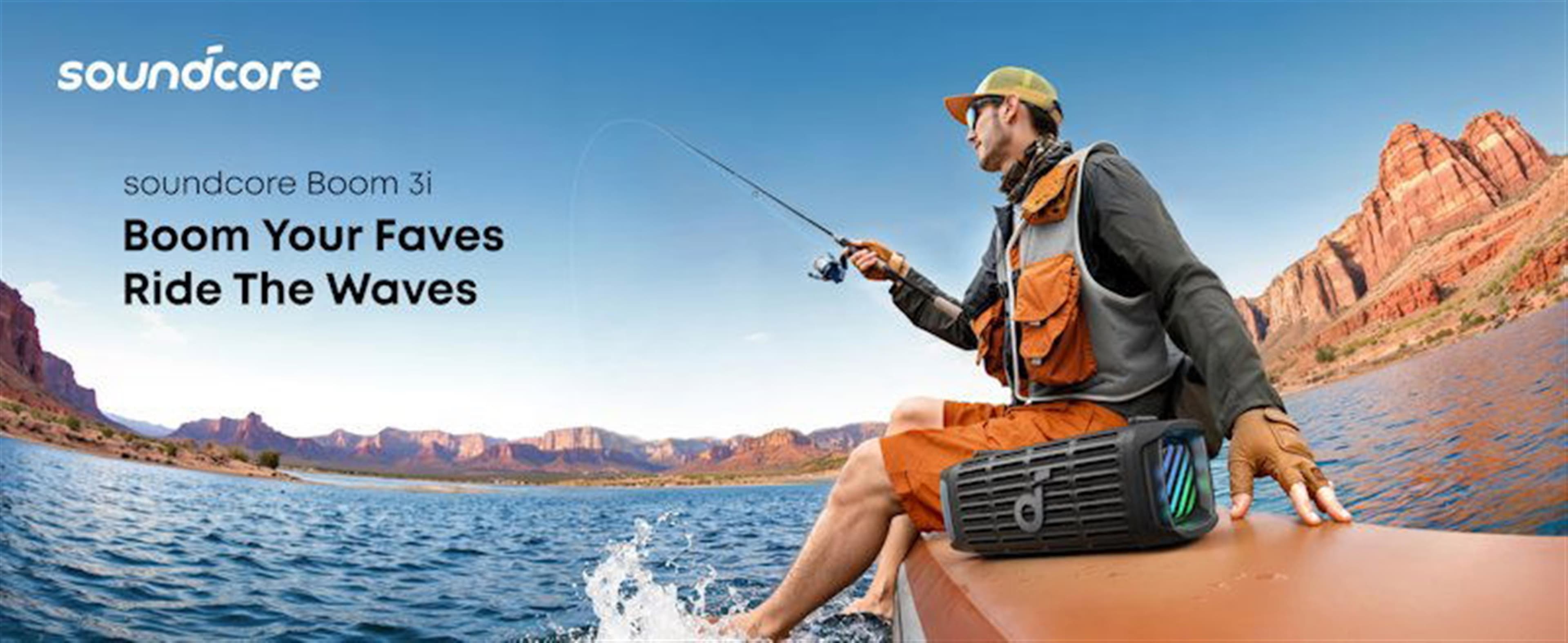 Безжичен блутут спийкър за мобилни устройства - Anker SoundCore Boom 3i Rugged Bluetooth Speaker 50W (черен)