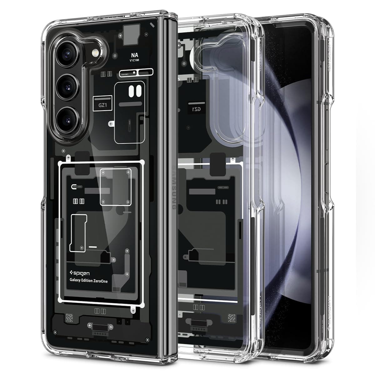 Хибриден кейс с висока степен на защита за Samsung Galaxy Z Fold5 (черен) - Spigen Ultra Hybrid Zero One Case