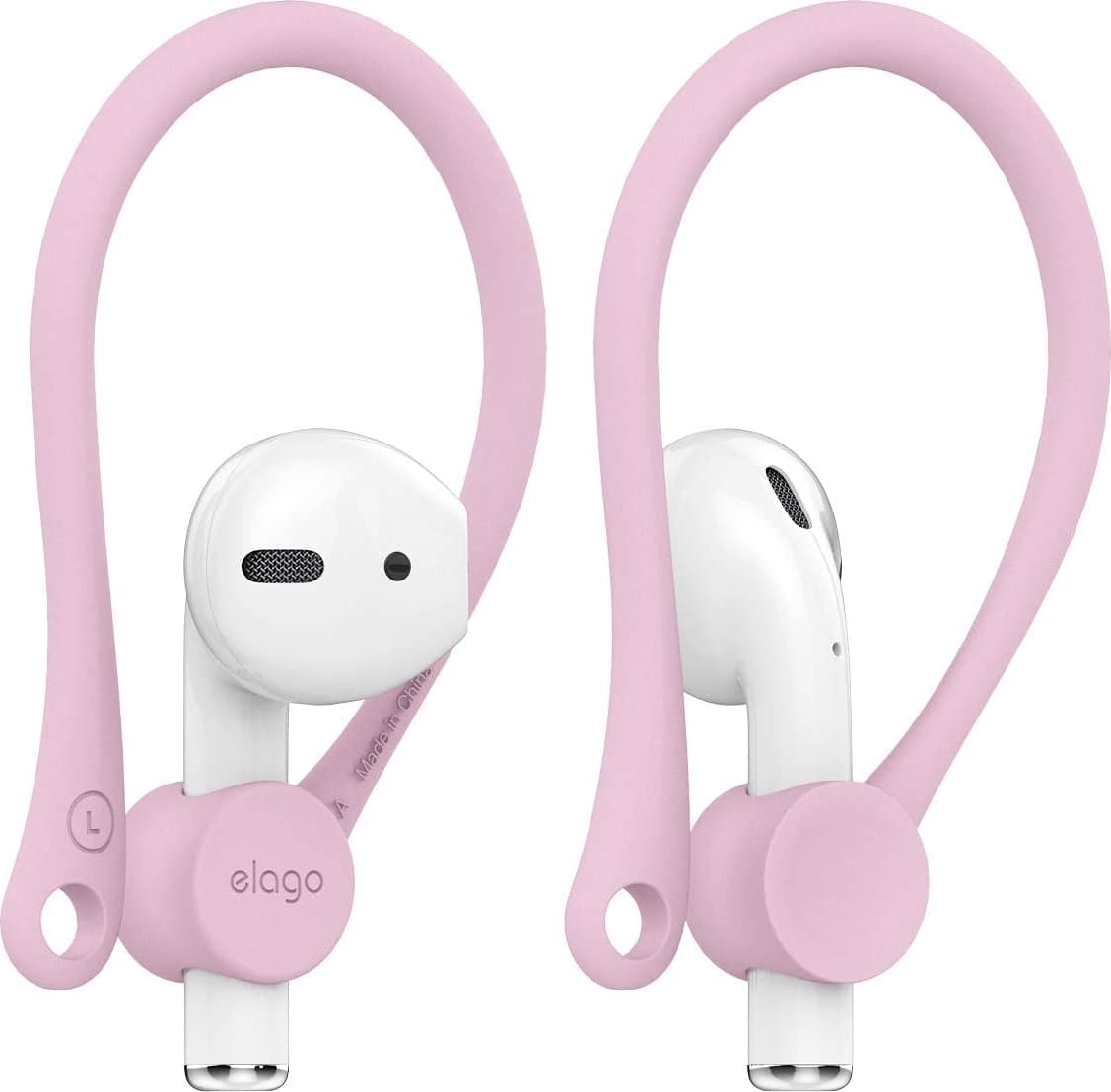 Кукички за слушалки Elago AirPods EarHooks, за Apple Airpods и Apple Airpods 2, силиконови, светлорозови