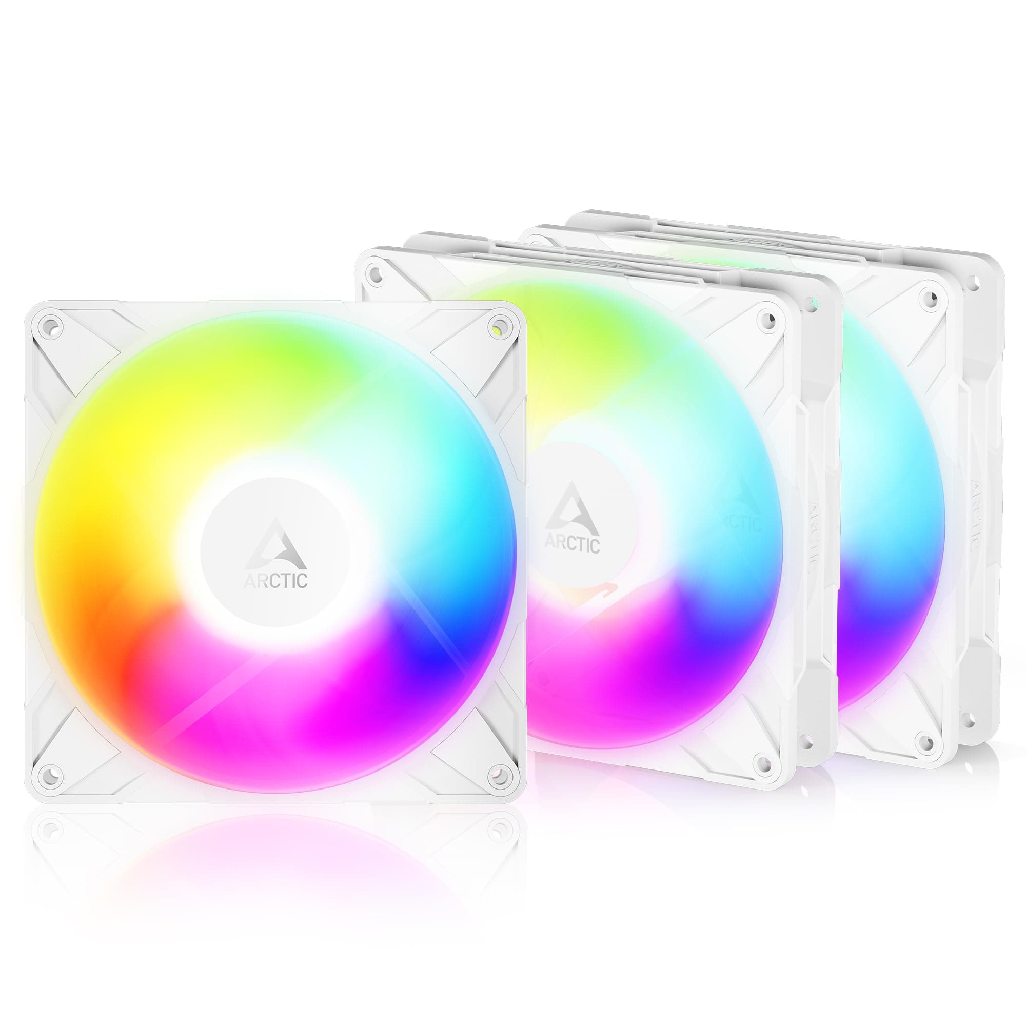 Комплект вентилатори 3-Pack ARCTIC P14 Pro Reverse A-RGB White 140mm PWM - ACFAN00328A