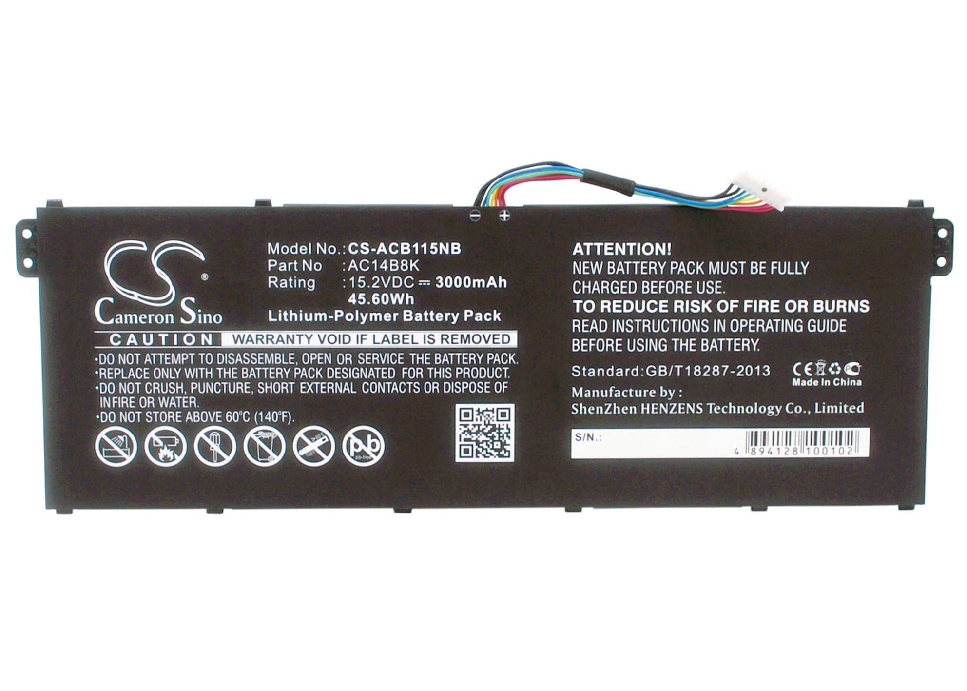 Батерия за лаптоп ACER Aspire 5 A514-52G-59ZN, Aspire 7 A717-71G-51MF, AC14A8K LiPo 15.2V 3000 mAh CAMERON SINO