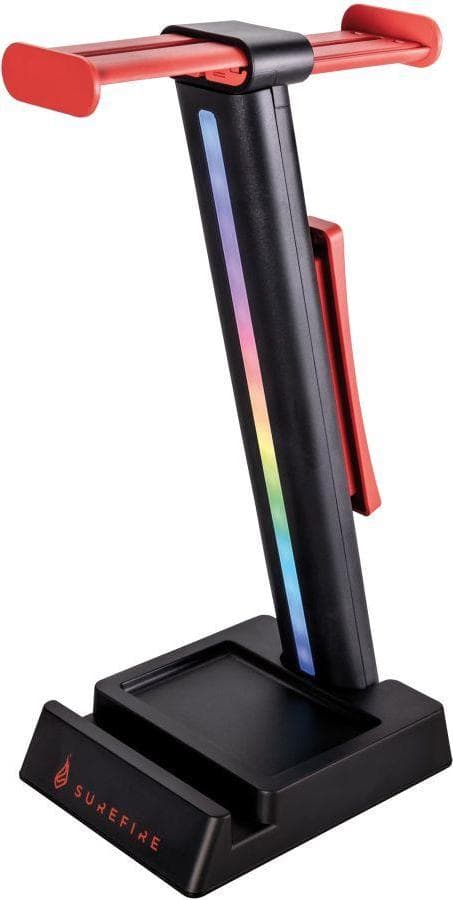 Поставка за слушалки SureFire Vinson N1, противоплъзгаща гумена основа, RGB подсветка, черна