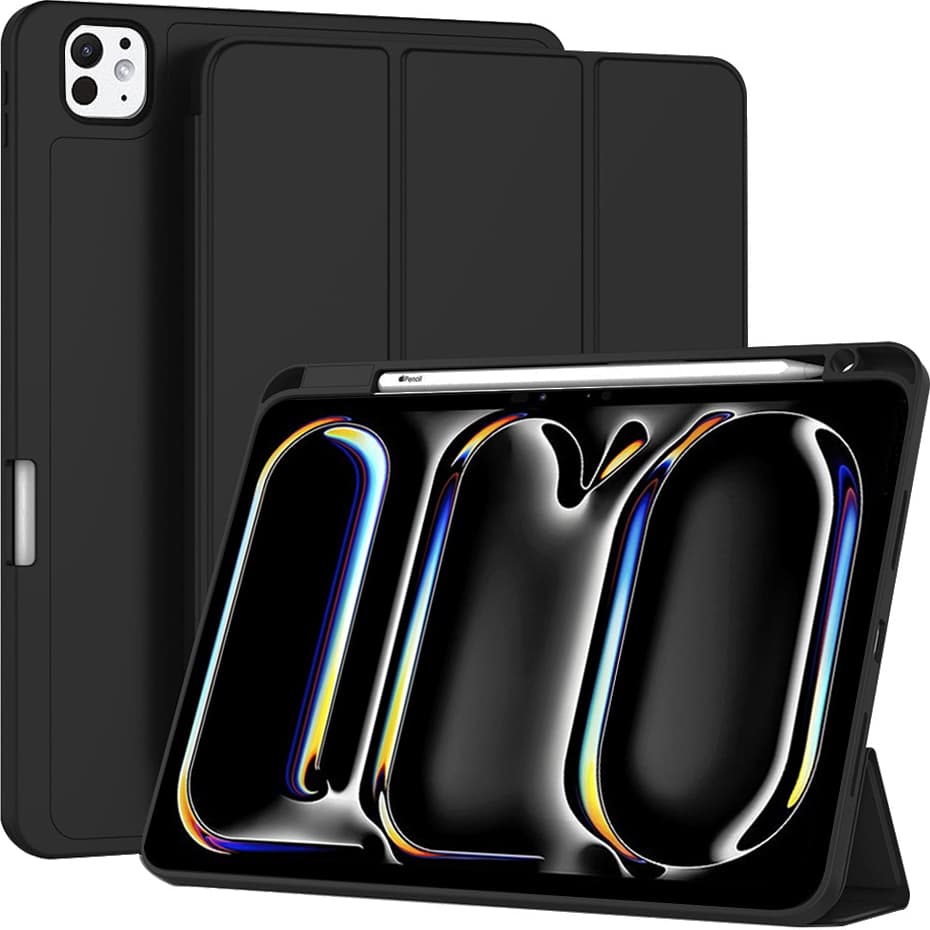 Термополиуретанов (TPU) кейс и поставка за iPad Pro 11 (2024) - Techsuit Flex Trifold Case (черен)