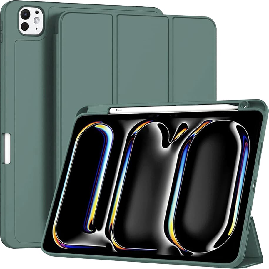 Термополиуретанов (TPU) кейс и поставка за iPad Pro 11 (2024) - Techsuit Flex Trifold Case (зелен)