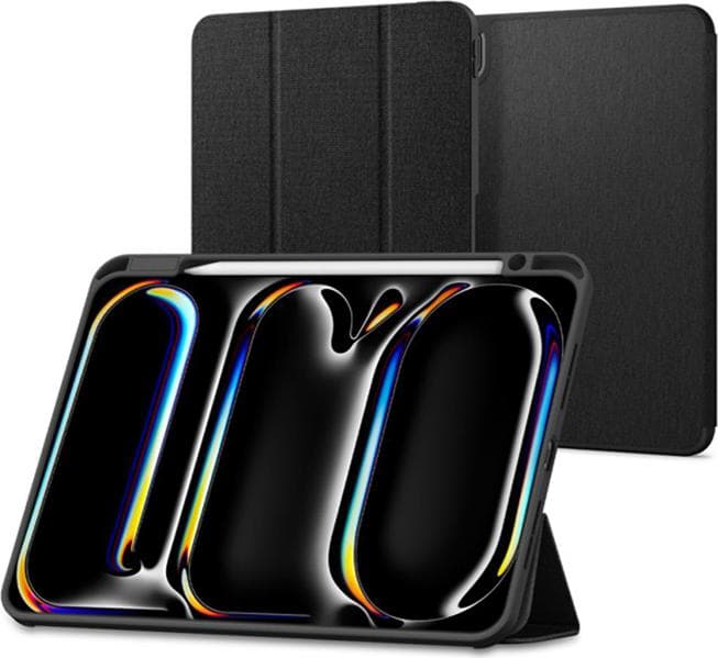 Текстилен кейс и поставка за iPad Pro 11 (2024) - Spigen Urban Fit Case (черен)