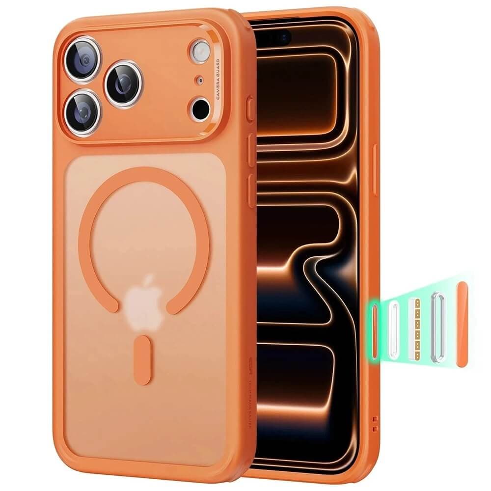 Хибриден кейс с висока степен на защита с MagSafe за iPhone 17 Pro Max - ESR Classic Hybrid HaloLock MagSafe Case (оранжев)