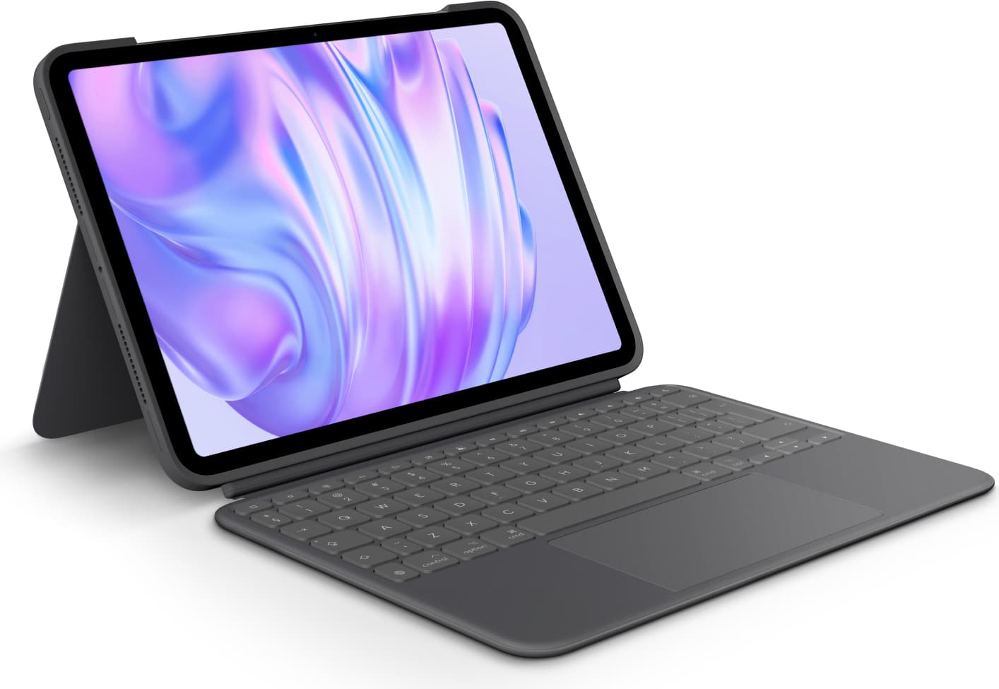 Безжична клавиатура с тракпад и отделящ се кейс с поставка за Apple iPad Pro 11 (2024) - Logitech Combo Touch US (тъмносив)