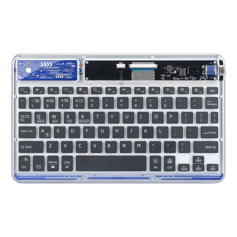 Безжична клавиатура за компютри и мобилни устройства - Dux Ducis CK Series Compact Wireless Keyboard (прозрачен)