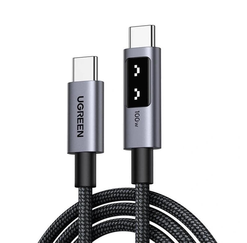 USB-C към USB-C кабел за устройства с USB-C порт (200 см) - Ugreen UNO USB-C to USB-C PD Fast Charging Cable 100W (черен)