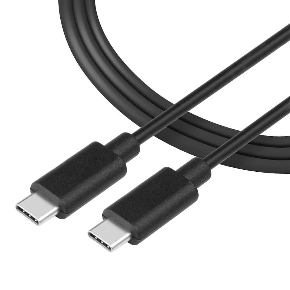 Здрав кабел с бързо зареждане за устройства с USB-C - Tactical Smooth Thread USB-C to USB-C Cable 60W (100 см) (черен)