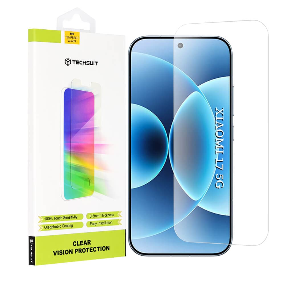Калено стъклено защитно покритие за дисплея на Xiaomi 17 - Techsuit Clear Vision Tempered Glass Screen Protector 2.5D (прозрачен)