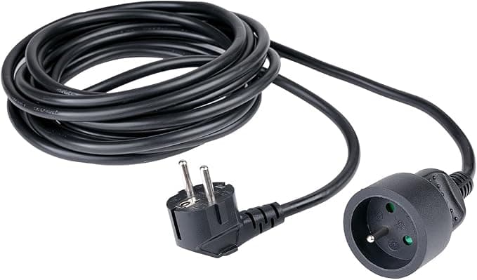 Удължителен AC кабел за зареждане на техника и мобилни устройства - Hama Standard Extension Cord 5m (черен) (5 метра)