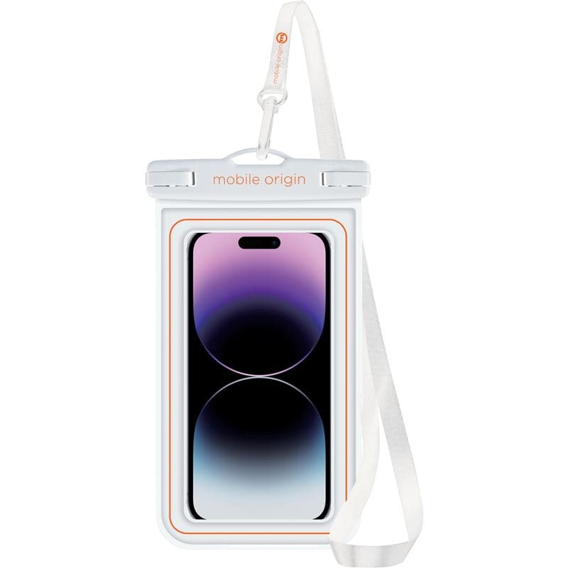 Универсален водоустойчив калъф за смартфони до 6.5 инча - Mobile Origin Waterproof Floating Case IPX8 (бял)