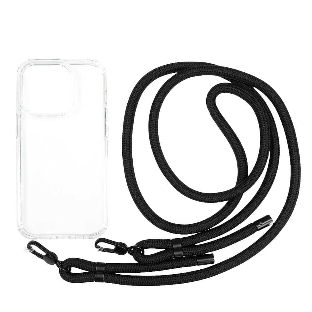 Хибриден удароустойчив кейс с връзка за носене за iPhone 14 Pro - Mobile Origin Lanyard Hybrid Case (прозрачен)