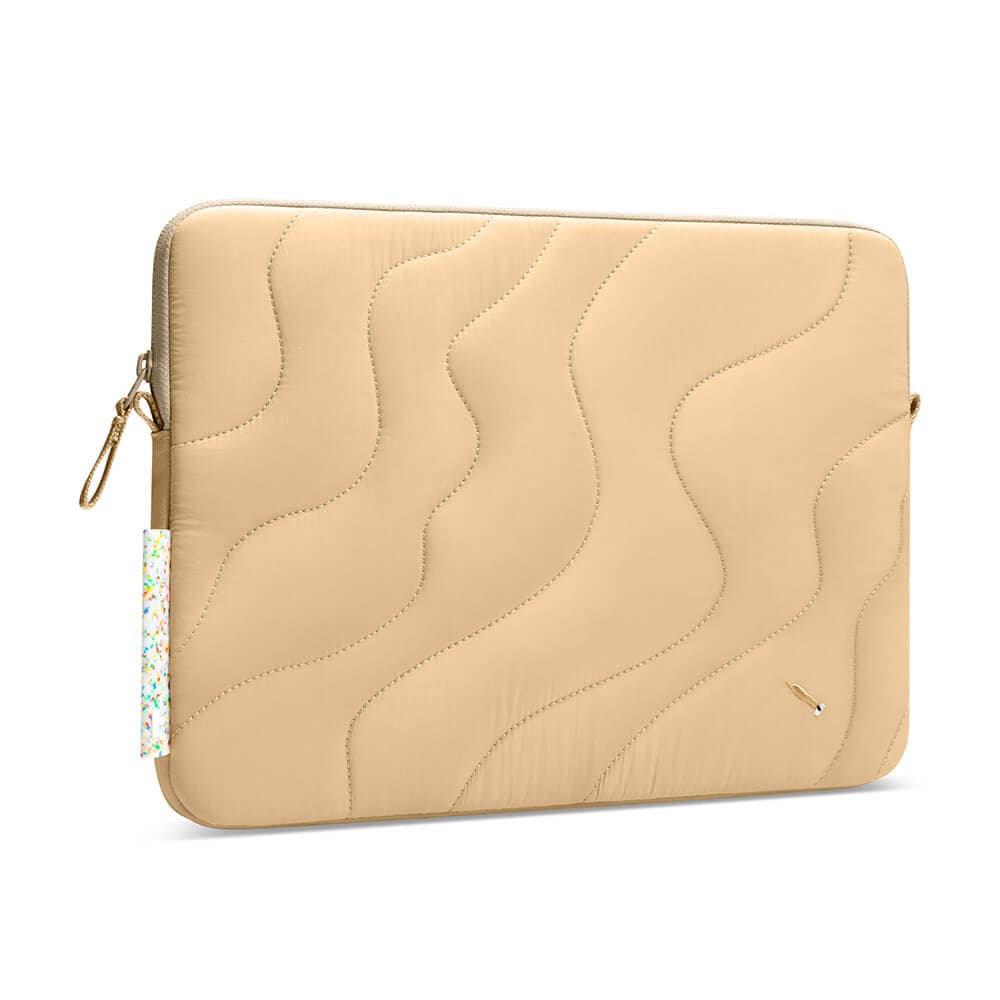 Елегантен калъф за MacBook Pro 14 M3 и лаптопи до 14 инча - Tomtoc Terra A27 Laptop Sleeve (бежов)