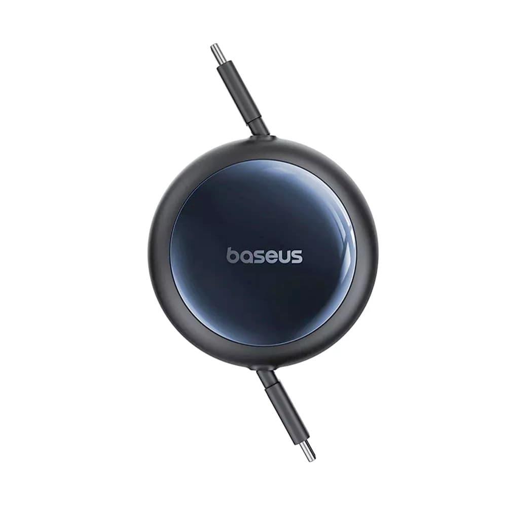 Разтягащ се USB-C към USB-C кабел - Baseus Nomos Retractable USB-C to USB-C Cable 100W (черен) (150 см)