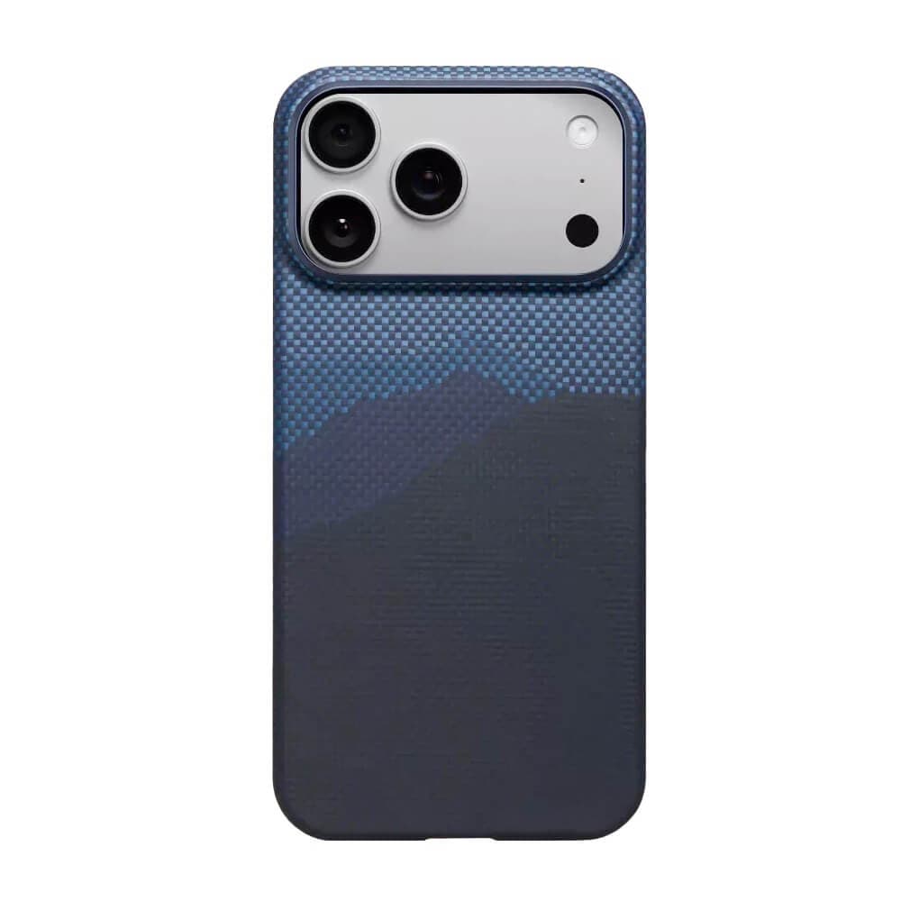 Кевларен кейс с MagSafe за iPhone 17 Pro Max - Pitaka StarPeak MagEZ 7 Ultra Slim Case Aramid Fiber (тъмносин)