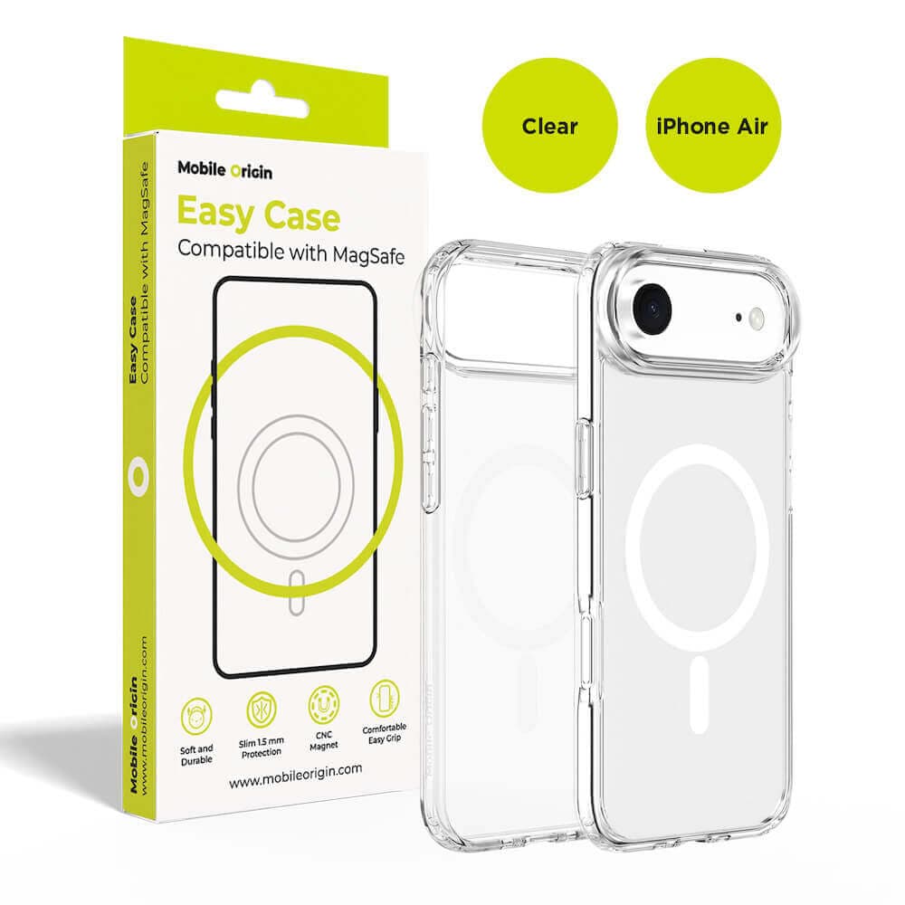 Хибриден кейс с най-висока степен на защита с MagSafe за iPhone 17 Air - Mobile Origin Easy Hybrid MagSafe Case (прозрачен)