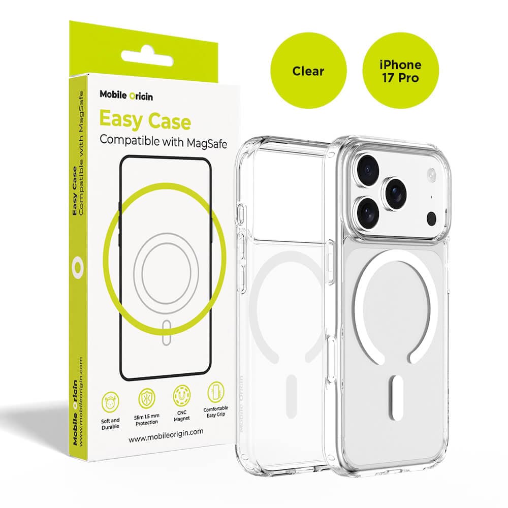 Хибриден кейс с най-висока степен на защита с MagSafe за iPhone 17 Pro - Mobile Origin Easy Hybrid MagSafe Case (прозрачен)