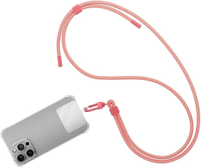 Универсална връзка за носене през врата за смартфони - 4smarts PhonoLace Universal Necklace Phone Lanyard (червен)