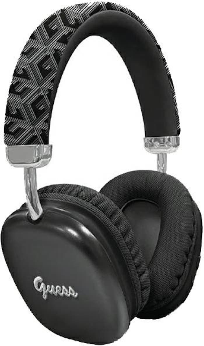 Безжични блутут слушалки с микрофон за мобилни устройства - Guess G Cube Script Logo Bluetooth Headphones (черен)