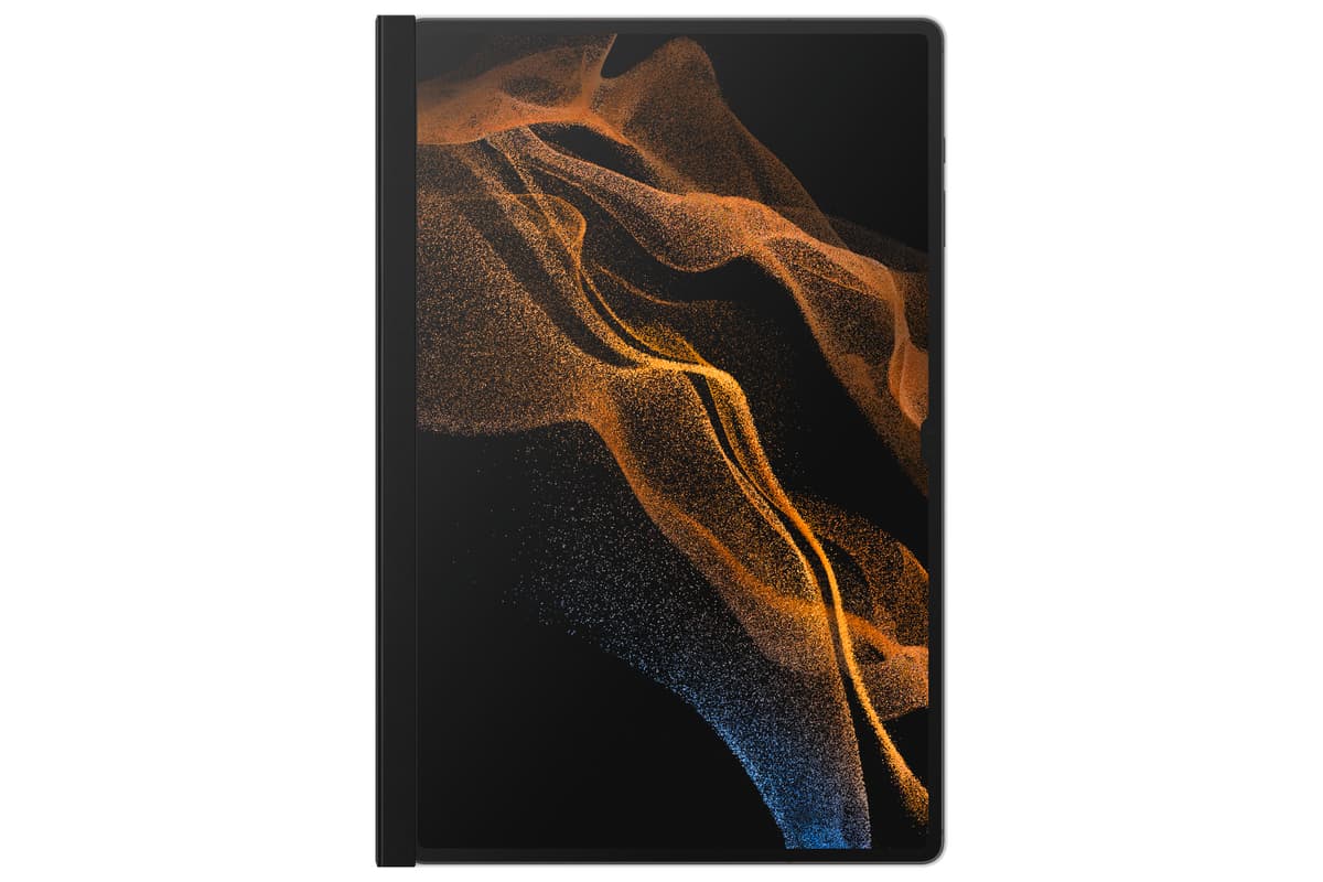 Оригинален калъф с вградено покритие (подходящо за рисуване) за Samsung Galaxy Tab S8 Ultra - Samsung Note View Cover EF-ZX900PBEGEU (черен)