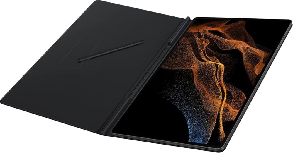 Оригинален хибриден калъф и поставка за Samsung Galaxy Tab S8 Ultra - Samsung Book Cover EF-BX900PBEGEU (черен)