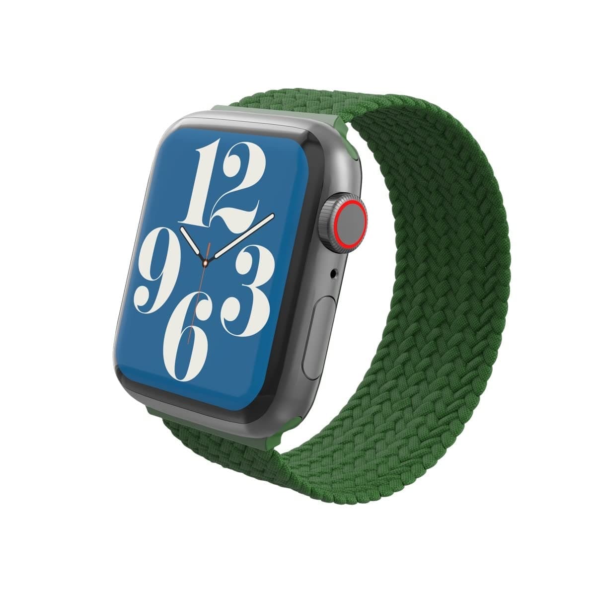 Текстилна каишка за Apple Watch 42мм, 44мм, 45мм, 46мм, Ultra, Ultra 2 49мм - Zagg Gear4 Braided Sport Band Size L (зелен)