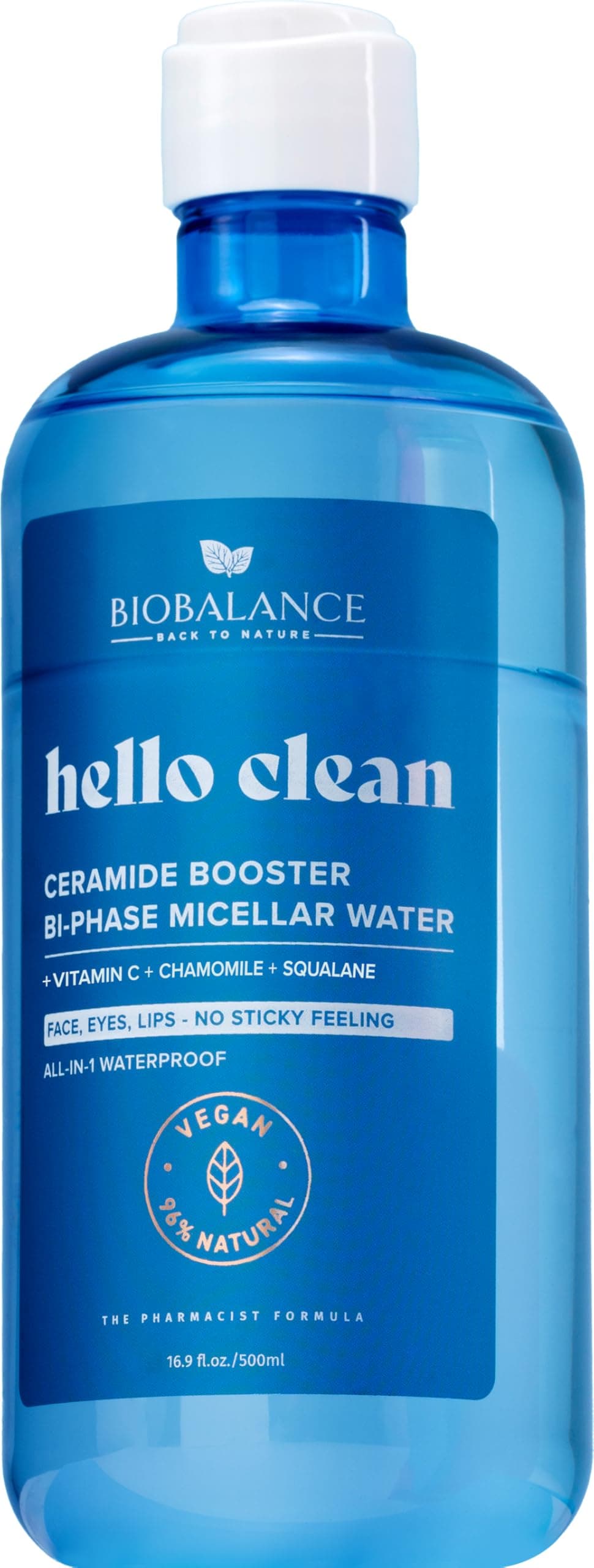 BIOBALANCE HELLO CLEAN МИЦЕЛАРНА ВОДА CERAMIDE BOOSTER BI-PHASE 500ml / 9.351 /