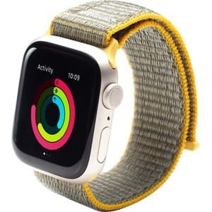 Текстилна каишка за Apple Watch 42мм, 44мм, 45мм, 46мм, Ultra, Ultra 2 49мм - Zagg Gear4 Nylon Sport Watch Band (жълт)