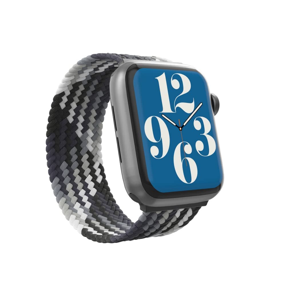 Текстилна каишка за Apple Watch 42мм, 44мм, 45мм, 46мм, Ultra, Ultra 2 49мм - Zagg Gear4 Braided Sport Band Size L (сив)