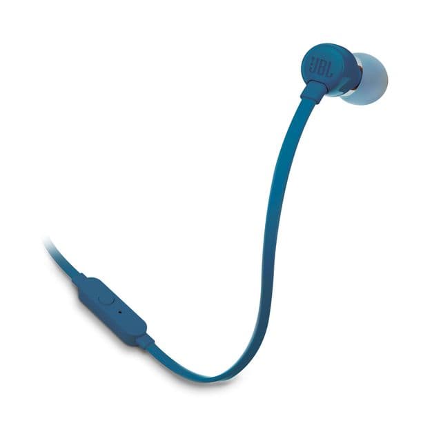 Слушалки с микрофон за мобилни устройства - JBL T110 In-ear headphones (син)