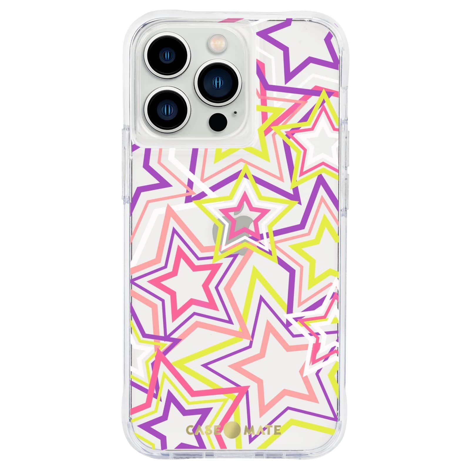 Дизайнерски кейс с висока защита за iPhone 13 Pro - CaseMate Tough Print Case (жълт)